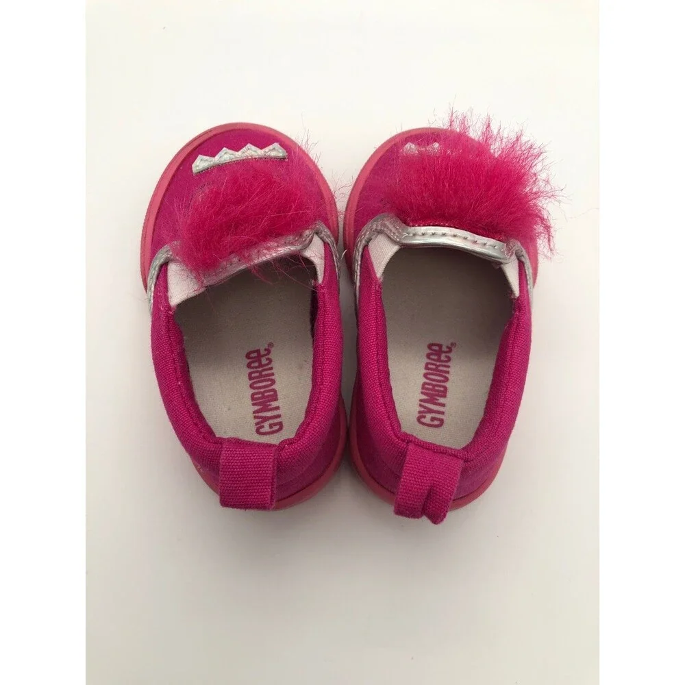 Gymboree Fuzzy Face Girl Toddler  Pink Slip On Shoes  Cosmic Collection Size 4